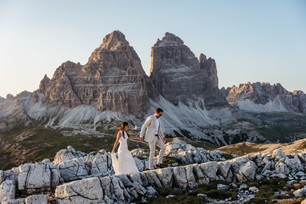Sunset Helicopter Cadini di Misurina Dolomites Elopement