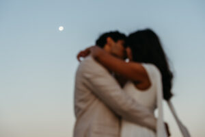Moon during couples session at Seceda