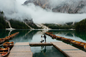 Man proposed to woman at La Palifitta boathouse on Lago di Braies