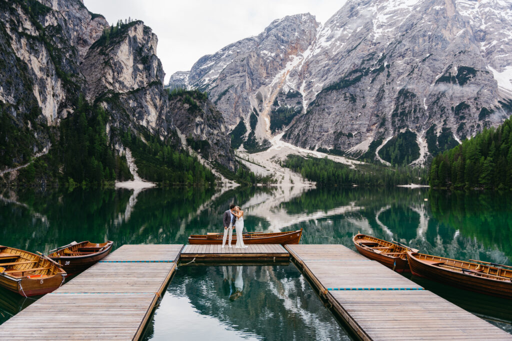 Engagement photo session at Lago di Braies