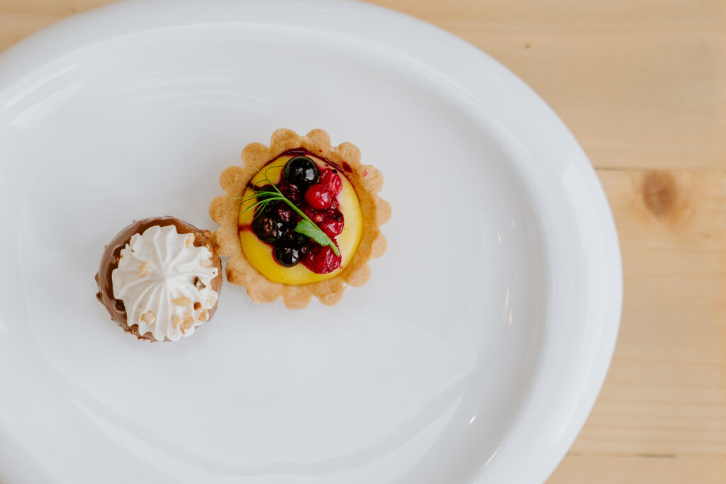 Vegan desserts from Paradiso Pure Living Hotel in the Dolomites
